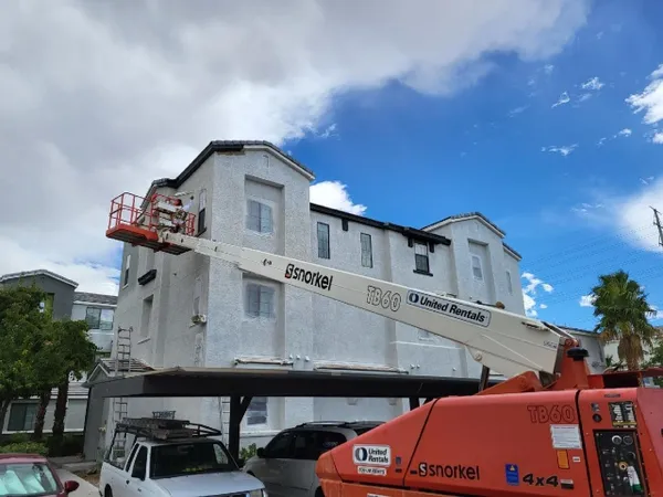 During Residential Exterior Painting Services in Las Vegas NV